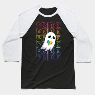 Happy Ghost Heart Pride Baseball T-Shirt